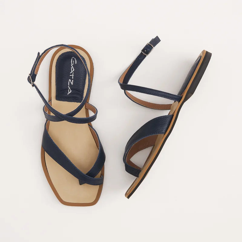 Elisa Flat Sandal - Blue