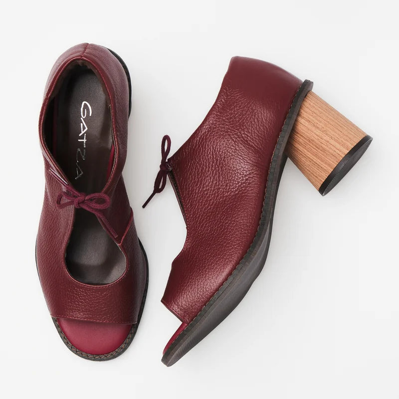 Amarril Leather Sandal - Burgundy