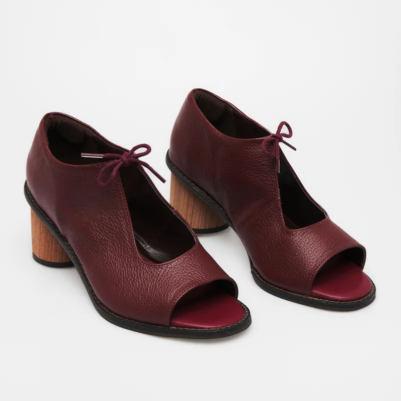 Amarril Leather Sandal - Burgundy