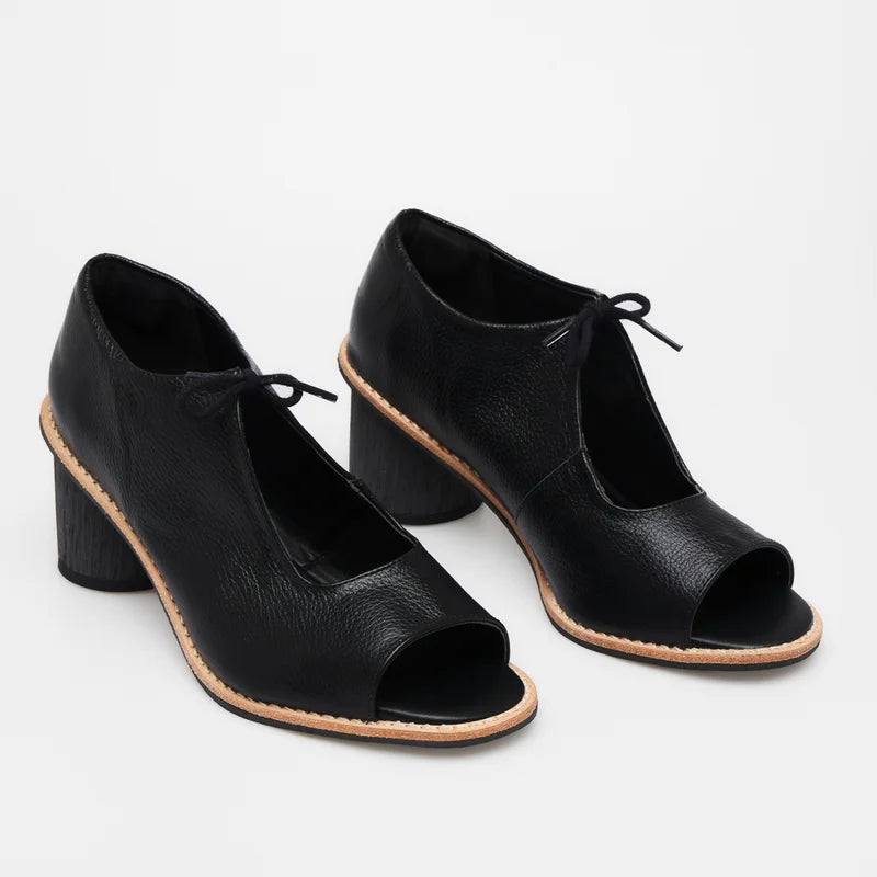 Amarril Leather Sandal -  Black