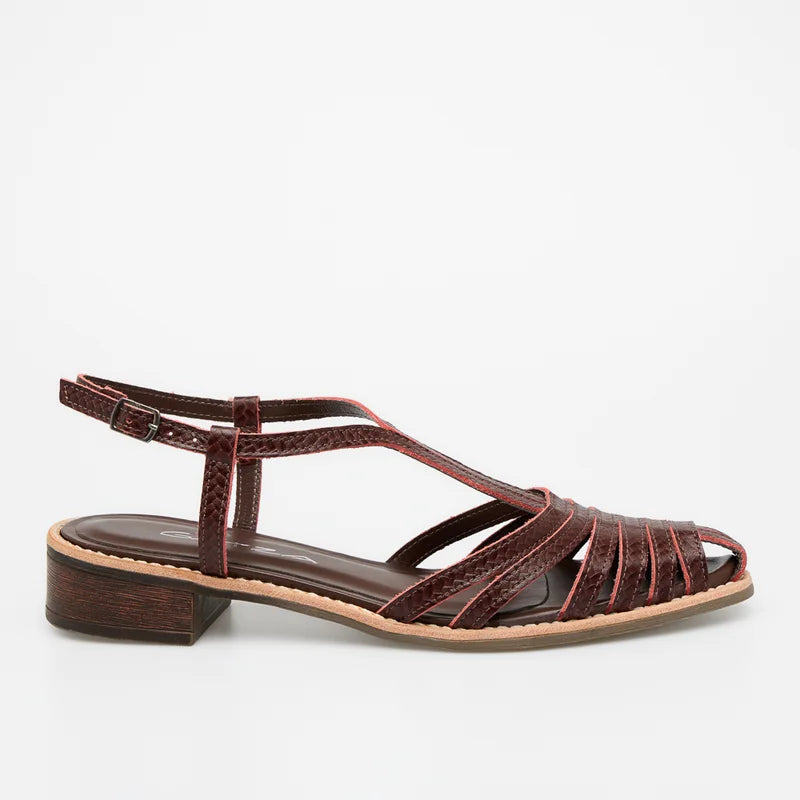 Áurea Sandal - Burgundy