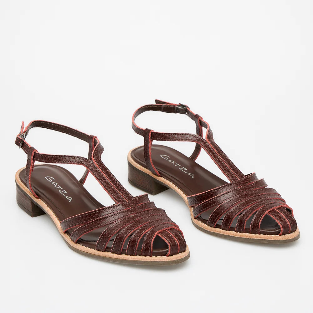 Áurea Sandal - Burgundy