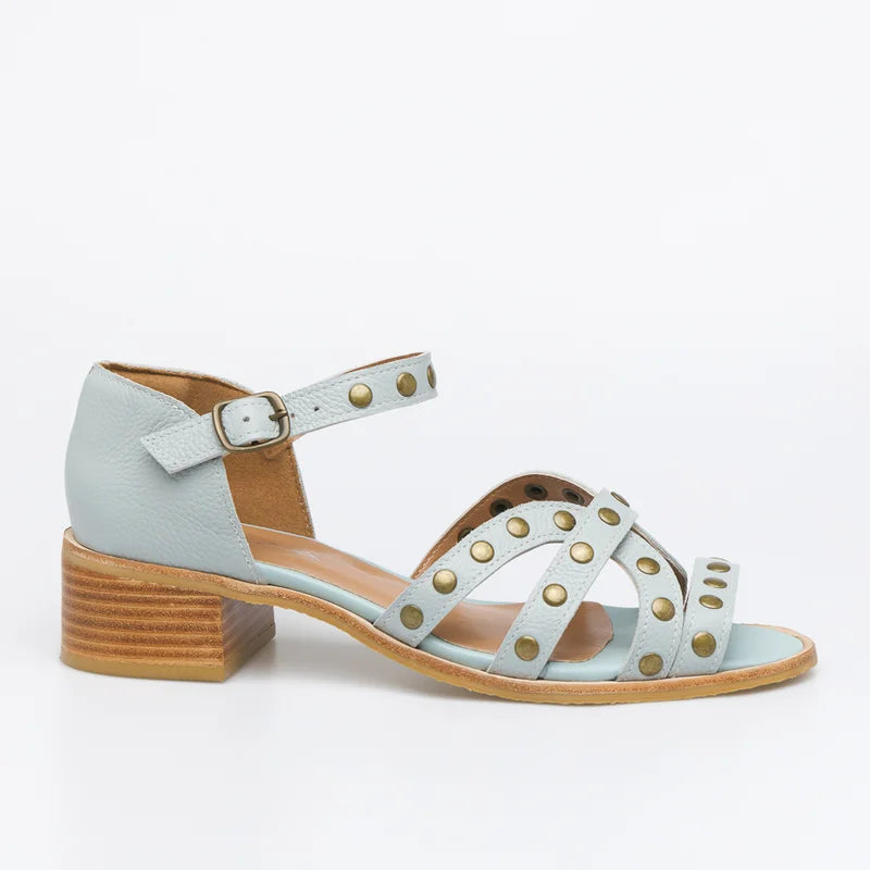 Brigitte Leather Sandal - Blue