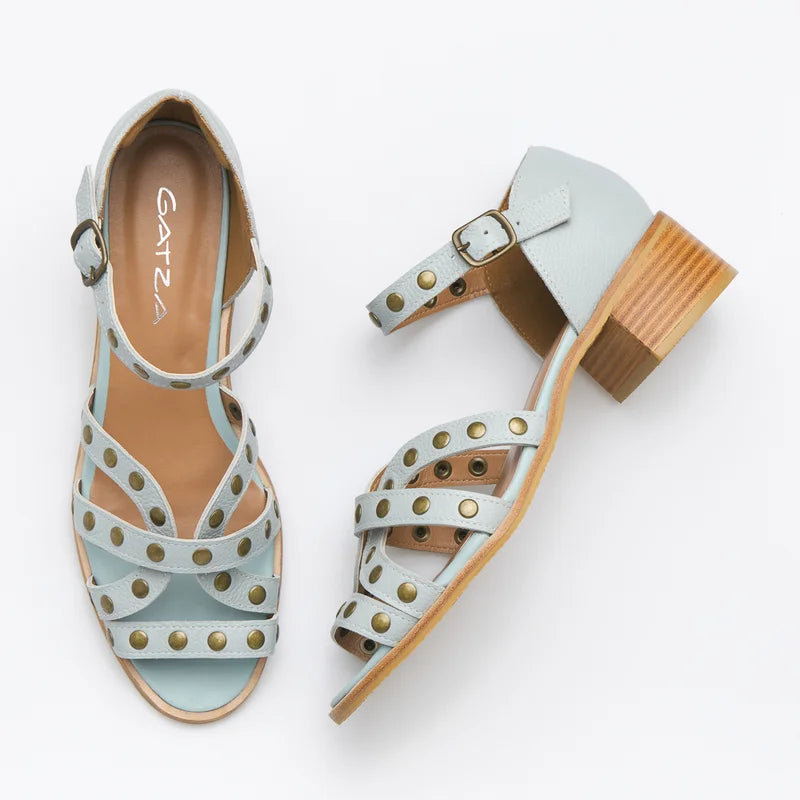 Brigitte Leather Sandal - Blue