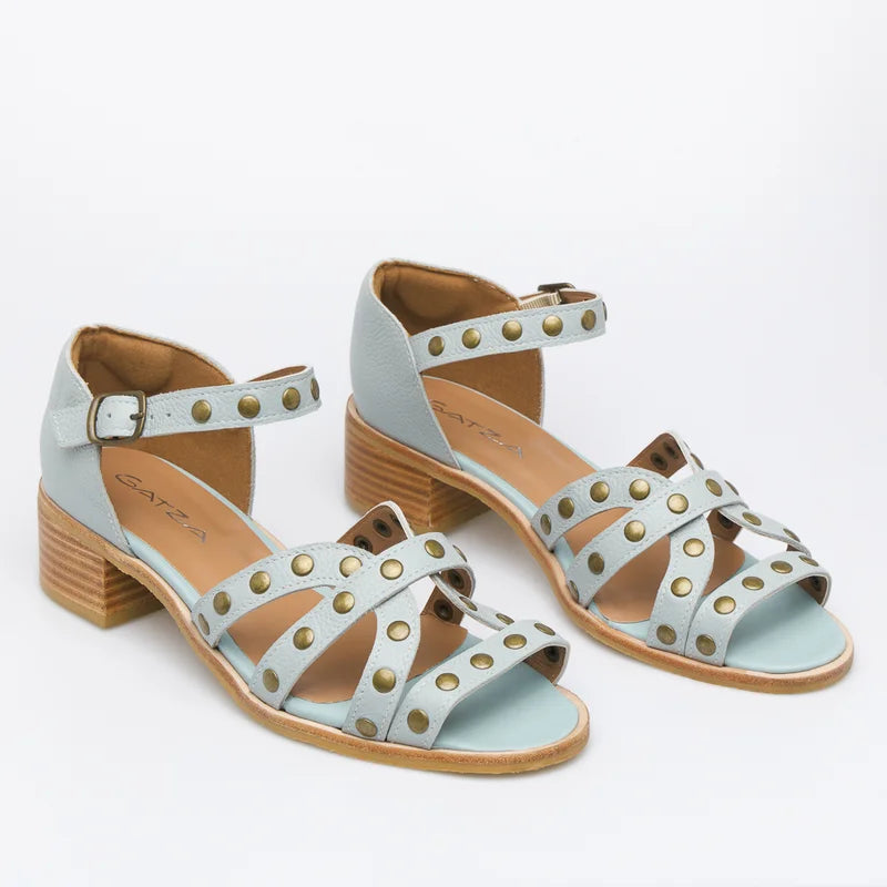 Brigitte Leather Sandal - Blue