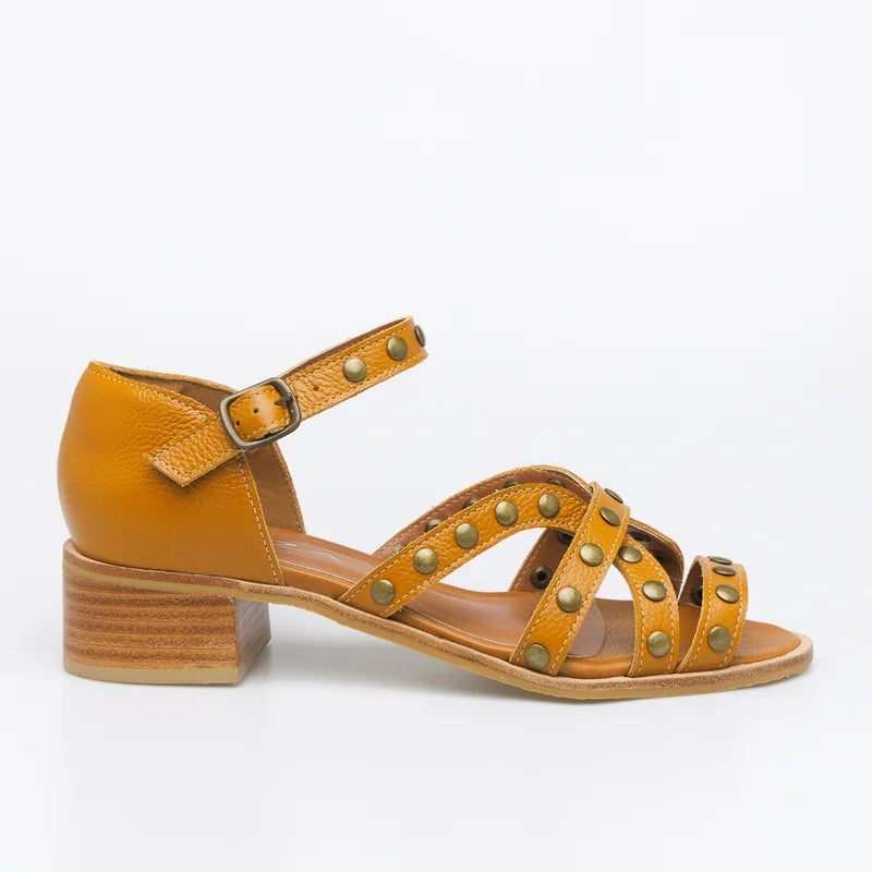 Brigitte Leather Sandal - Honey