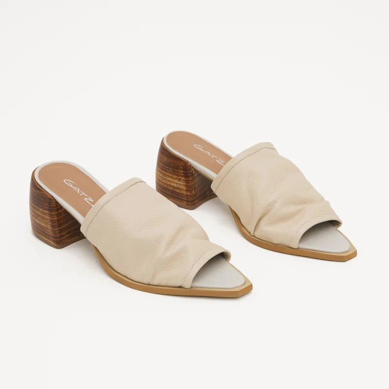 Josie Leather Sandal - Off-White