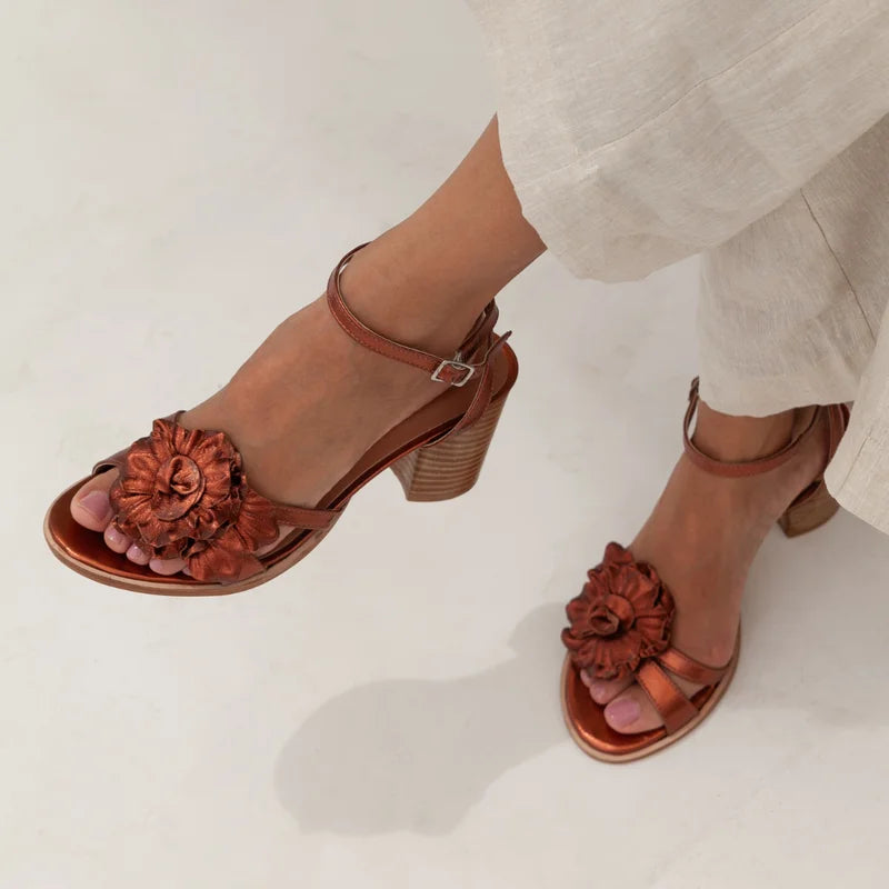 Kaena Leather Sandal - Copper