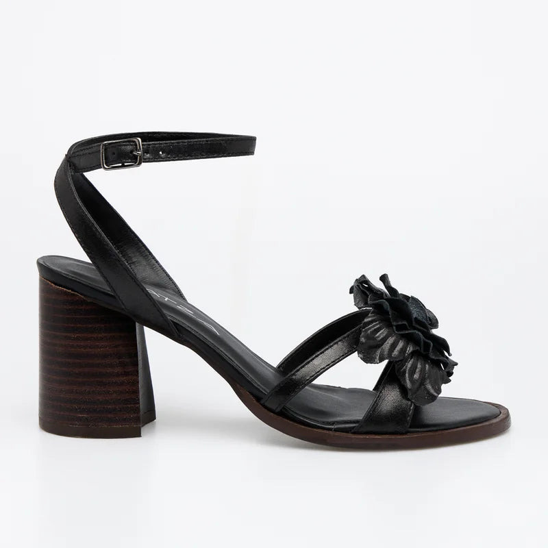Kaena Leather Sandal - Black