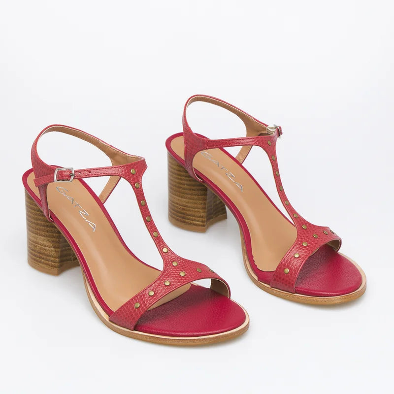 Lilly Studded Sandal - Cherry