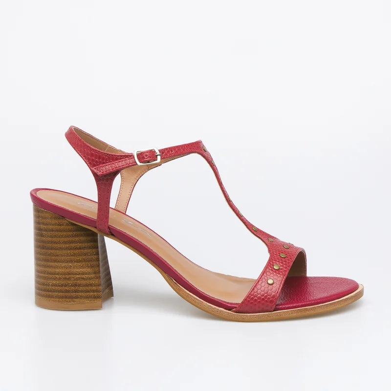 Lilly Studded Sandal - Cherry