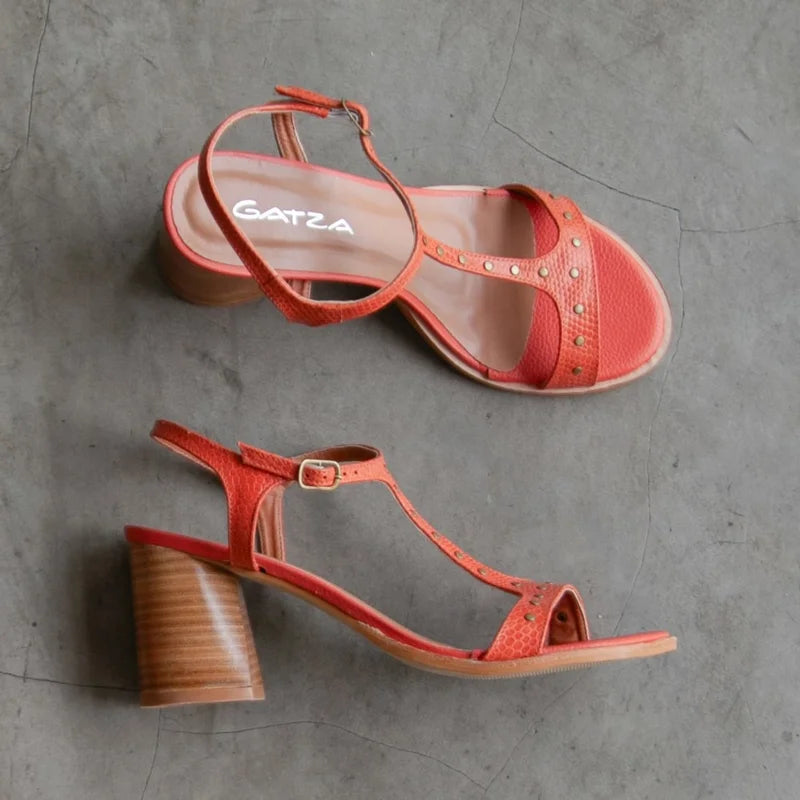 Lilly Studded Sandal - Orange