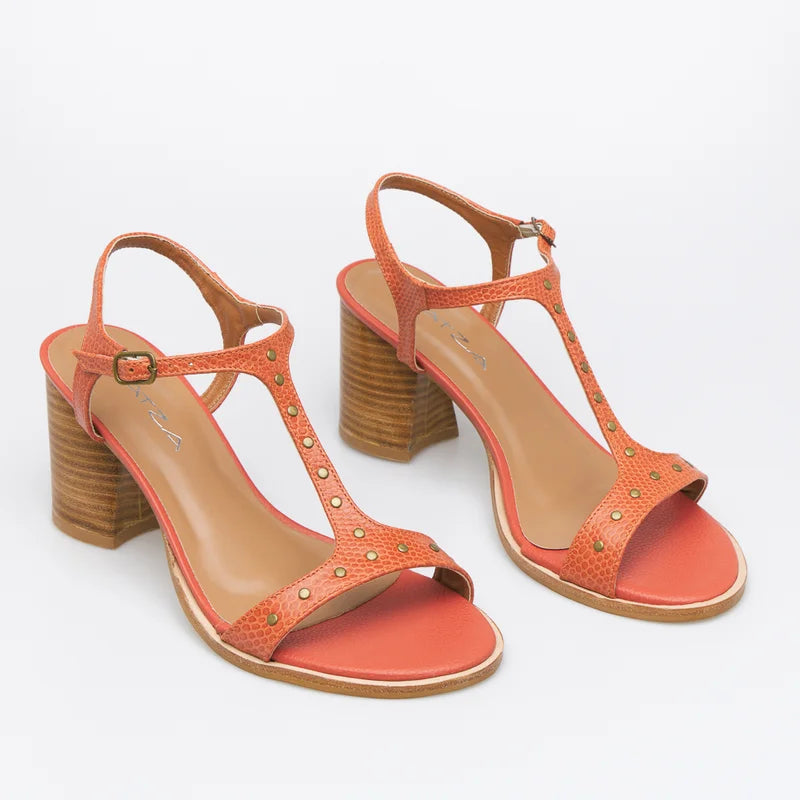 Lilly Studded Sandal - Orange