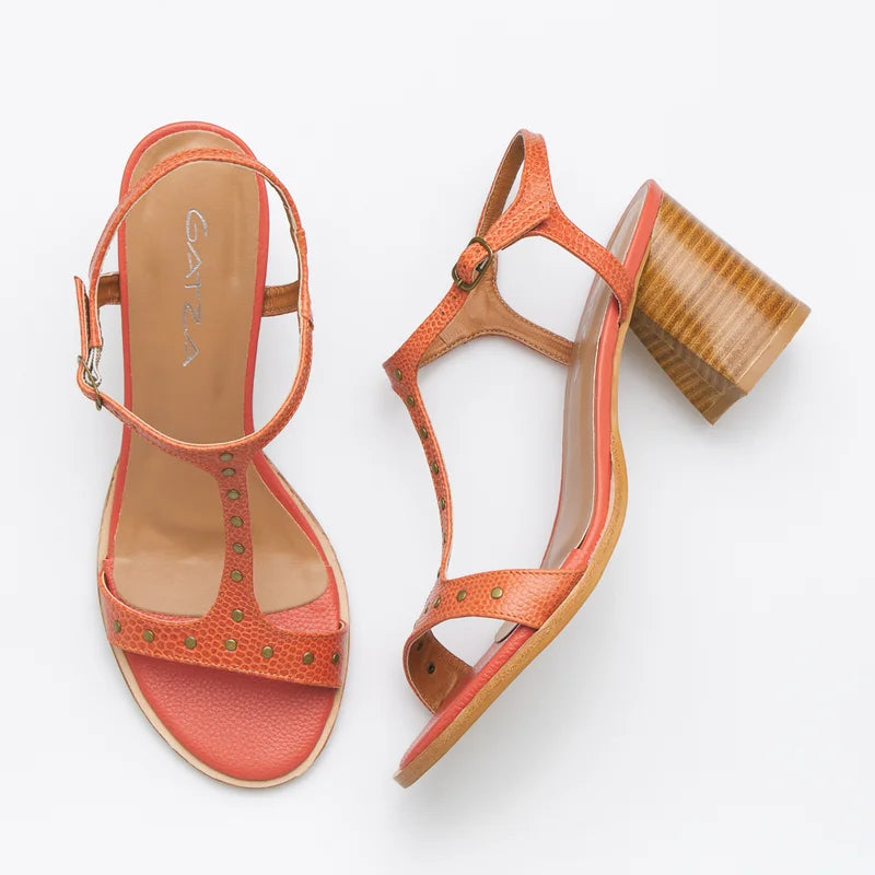 Lilly Studded Sandal - Orange
