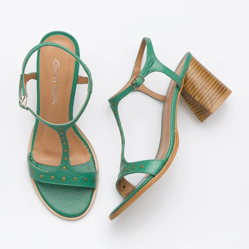 Lilly Studded Sandal - Green