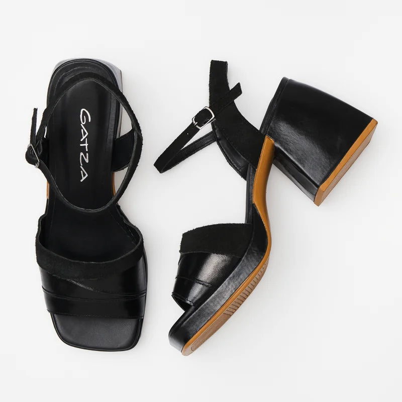 Maelle Leather Sandal - Black