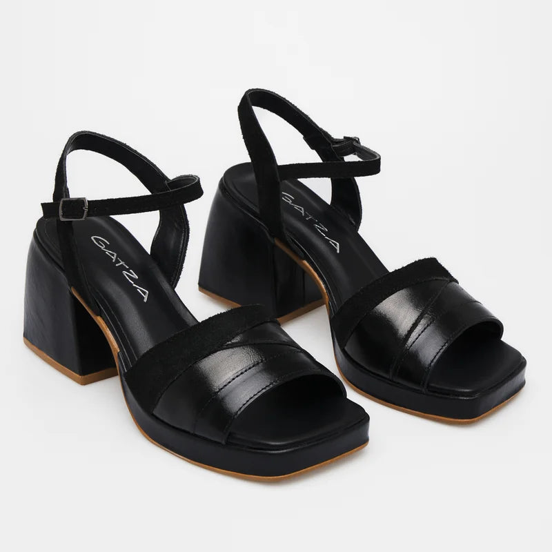 Maelle Leather Sandal - Black