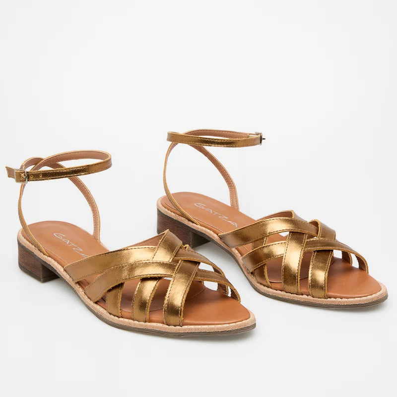 Ravena Leather Sandal - Old Gold