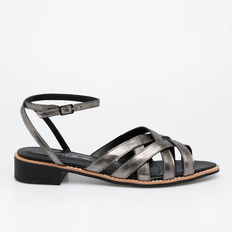 Ravena Leather Sandal - Silver