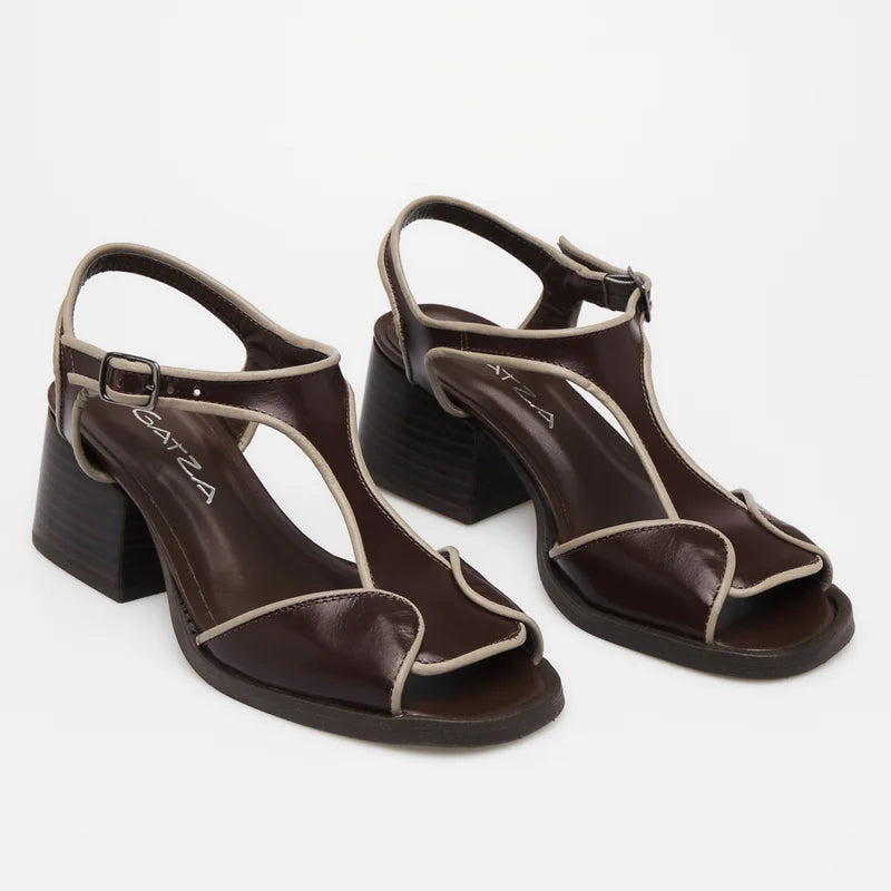 Valenza Leather Sandal - Coffee
