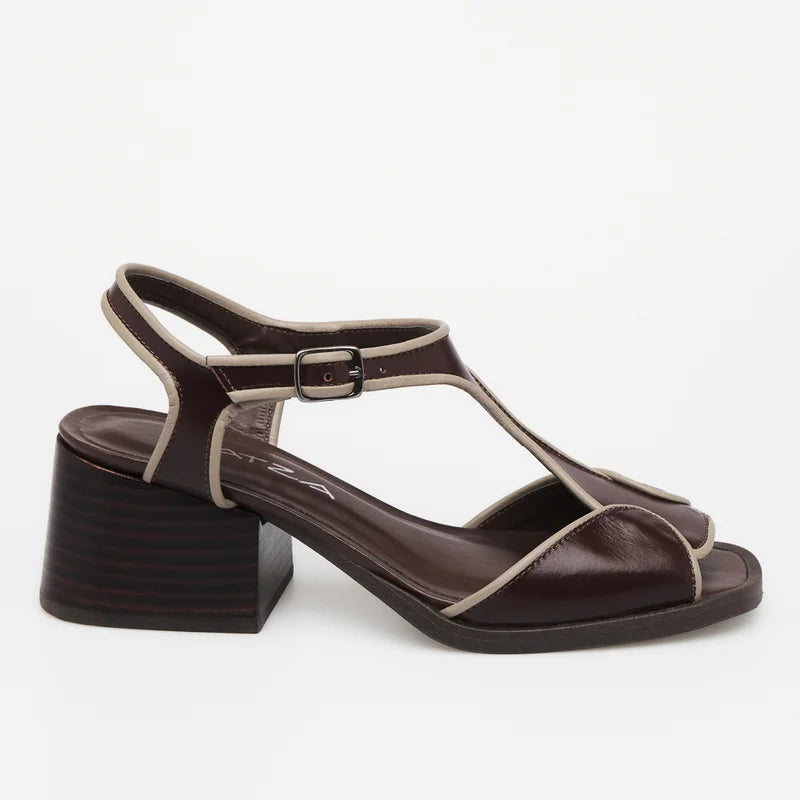 Valenza Leather Sandal - Coffee