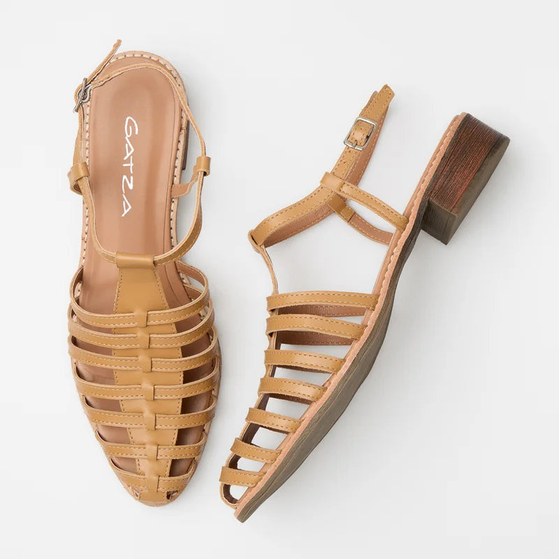 Vetra Leather Sandal - Beige