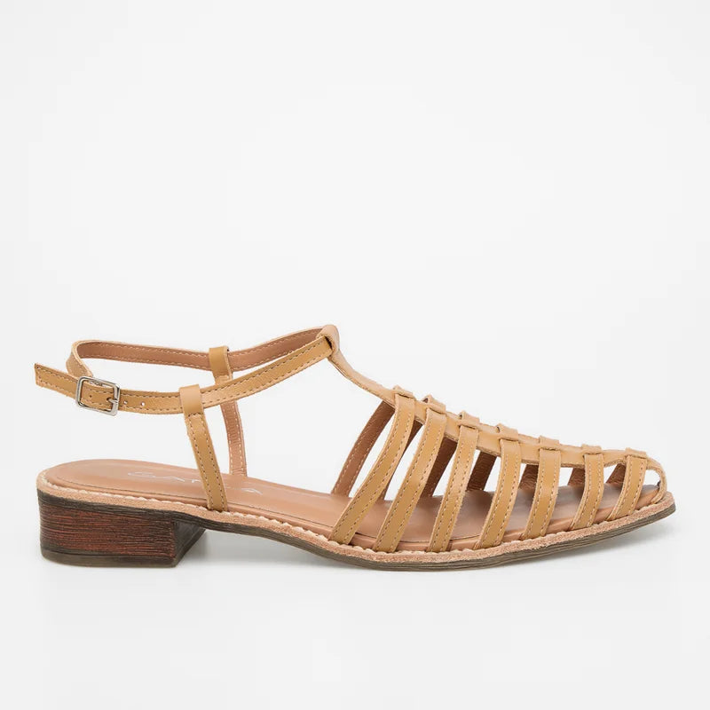 Vetra Leather Sandal - Beige