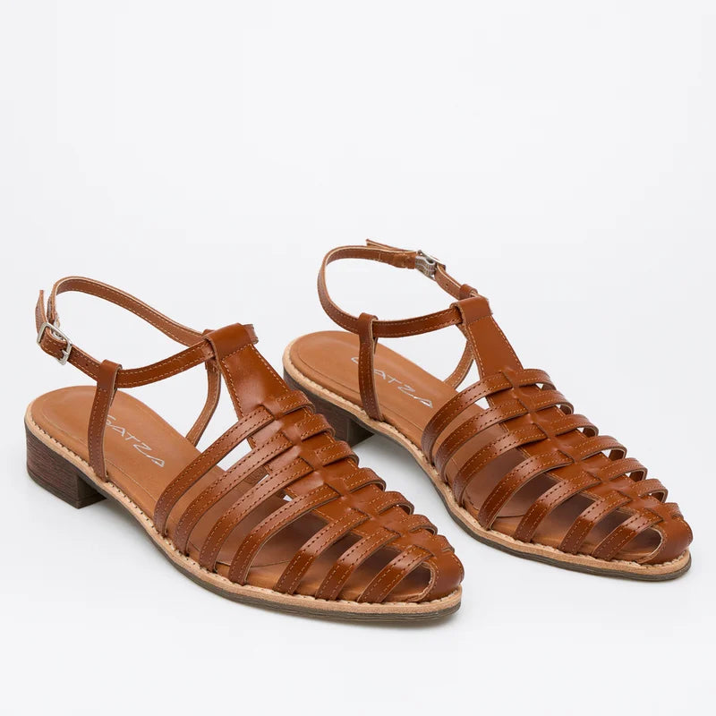 Vetra Leather Sandal - Caramel
