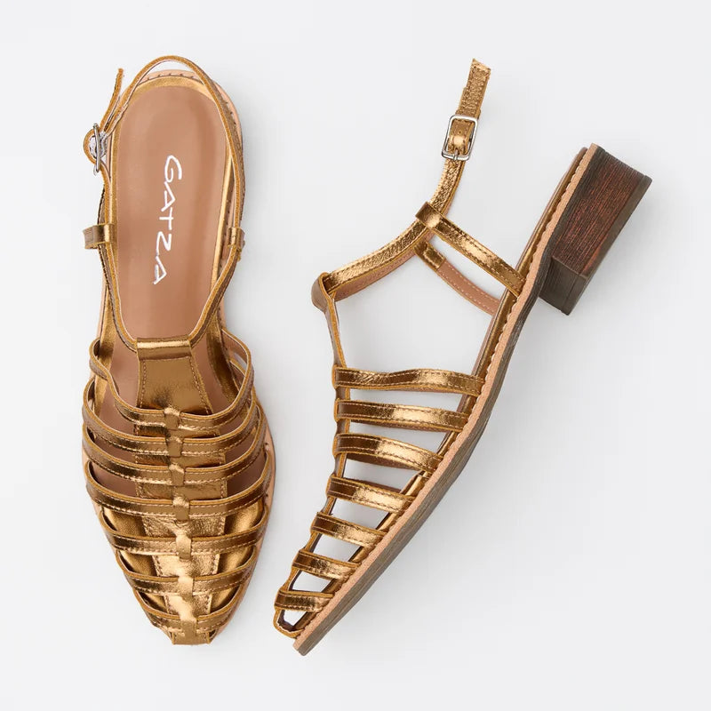 Vetra Leather Sandal - Old Gold