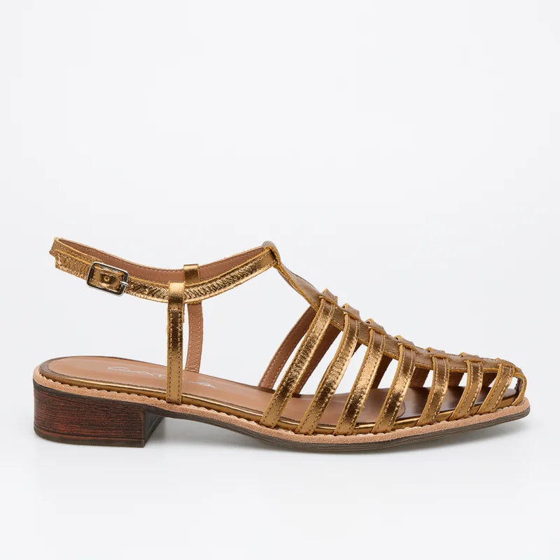 Vetra Leather Sandal - Old Gold