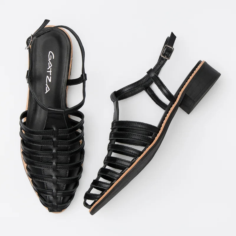 Vetra Leather Sandal - Black