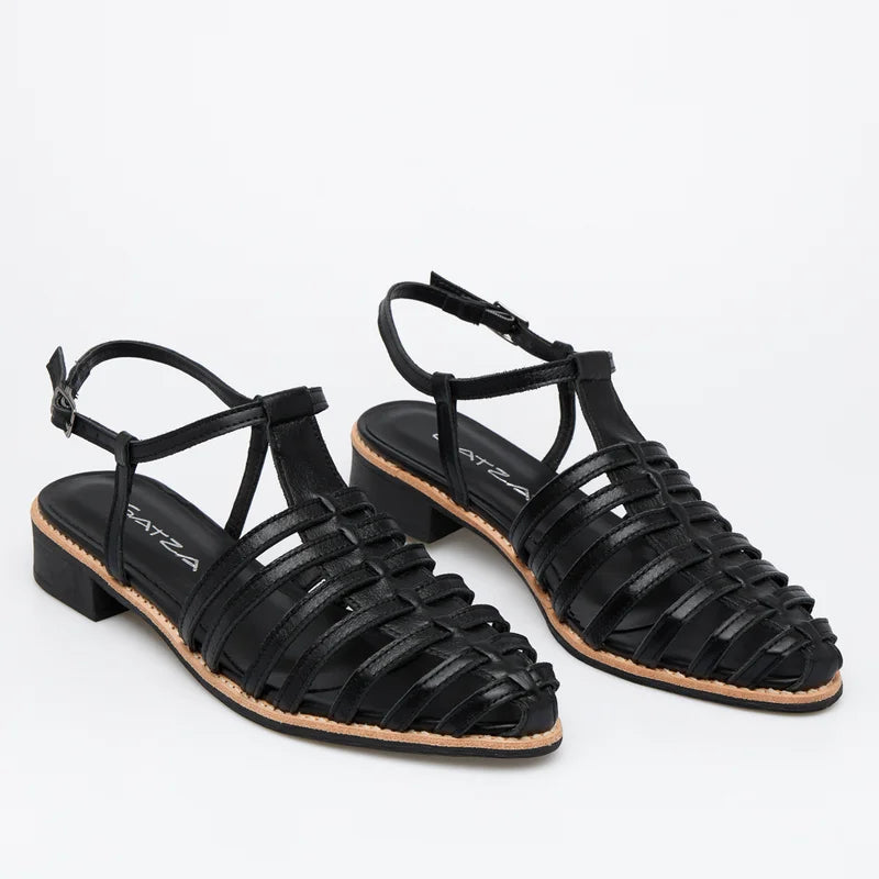 Vetra Leather Sandal - Black