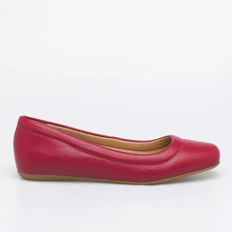 Relevo Leather Flat - Cherry