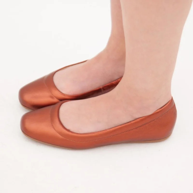 Relevo Leather Flat - Copper