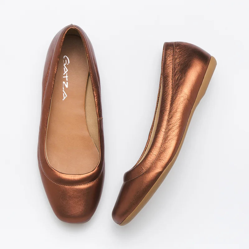 Relevo Leather Flat - Copper