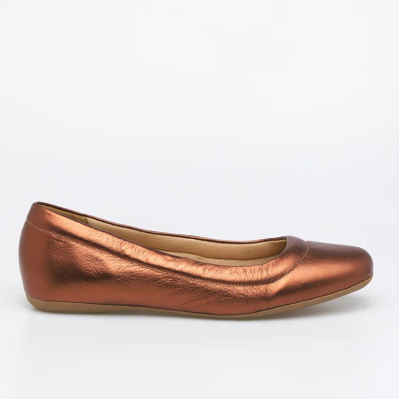 Relevo Leather Flat - Copper