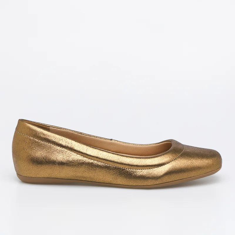 Relevo Leather Flat - Old Gold