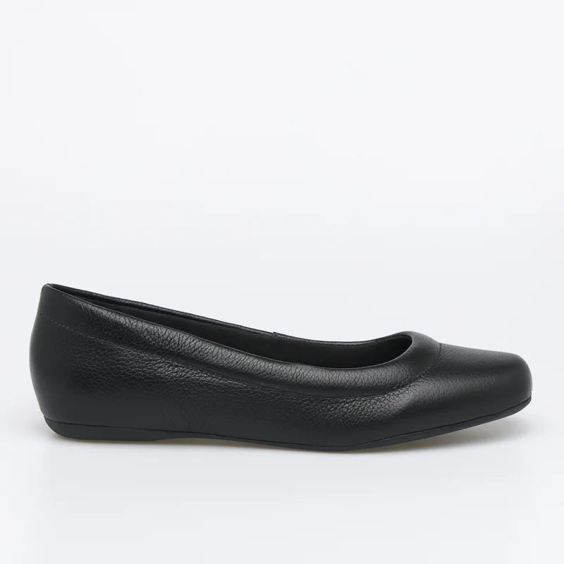 Relevo Leather Flat - Black
