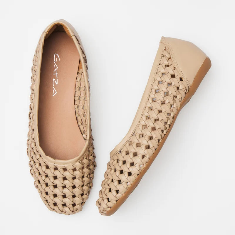 Trama Leather Flat - Sand