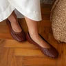 Tressê Leather Flat - Burgundy