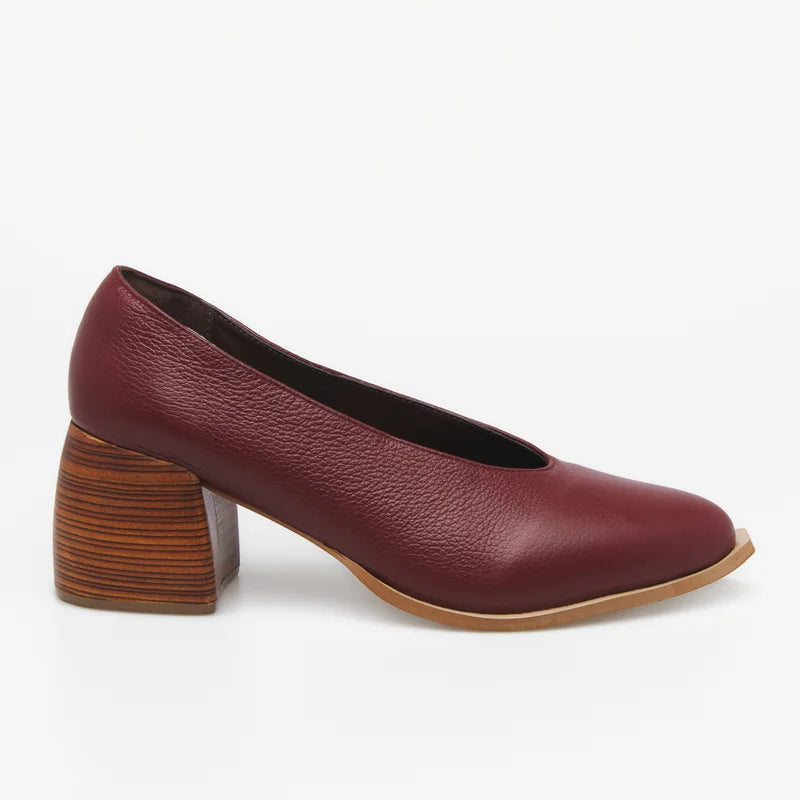 Alba Leather Shoe - Burgundy