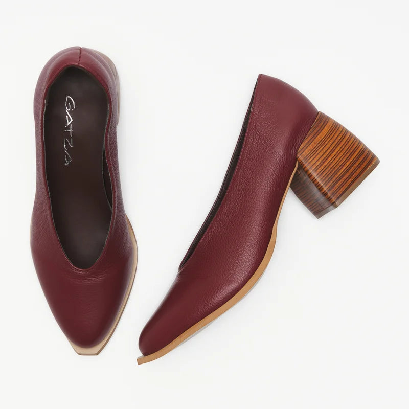 Alba Leather Shoe - Burgundy