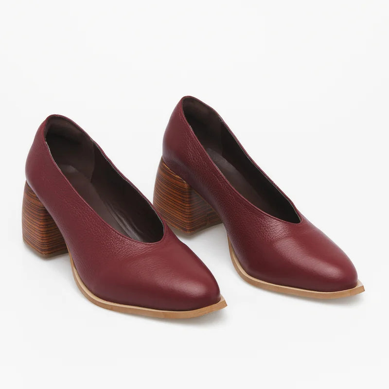 Alba Leather Shoe - Burgundy
