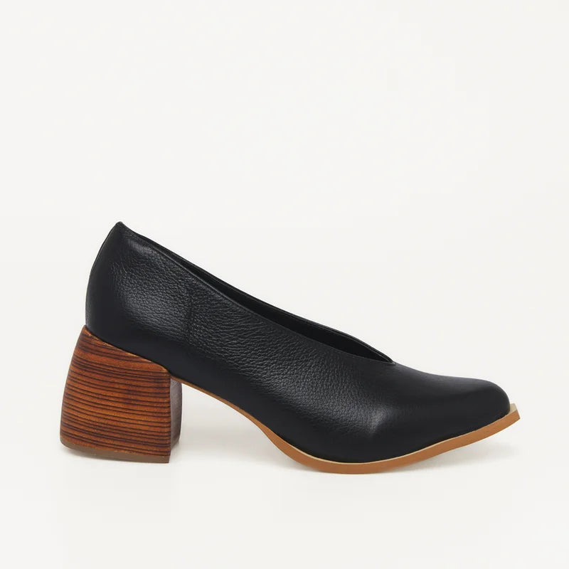 Alba Leather  Shoe - Black