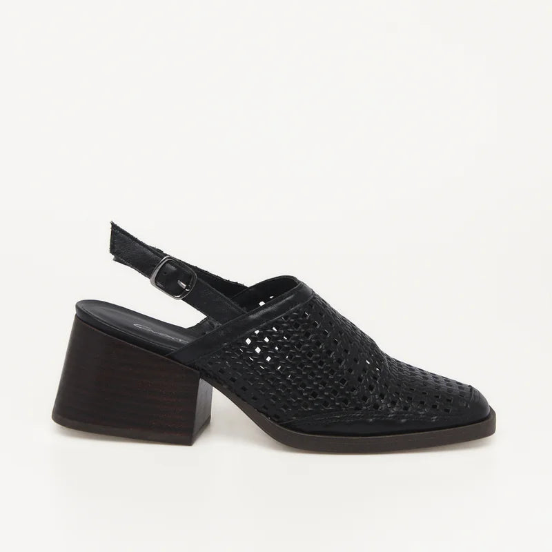 Allora Leather  Shoe - Black