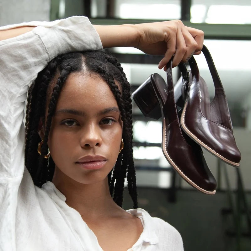 Ayla Leather Shoe - Green