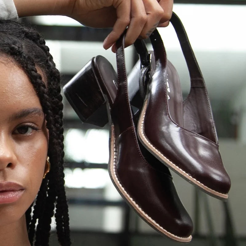 Ayla Leather Shoe - Green