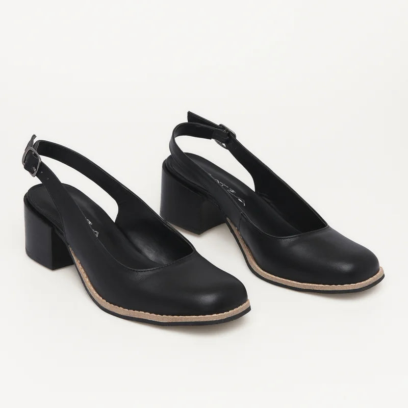 Ayla Leather Shoe - Black