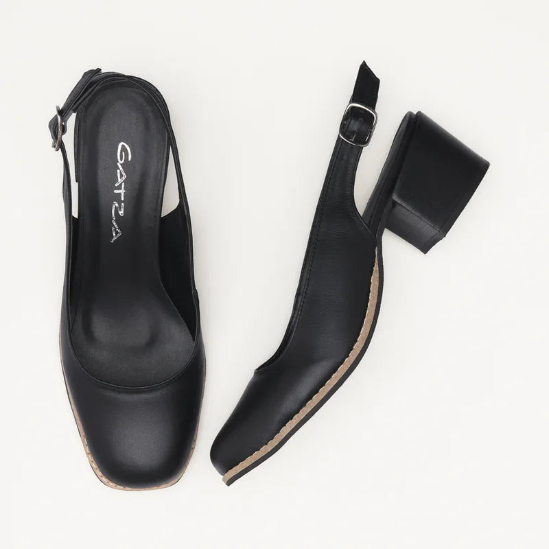 Ayla Leather Shoe - Black