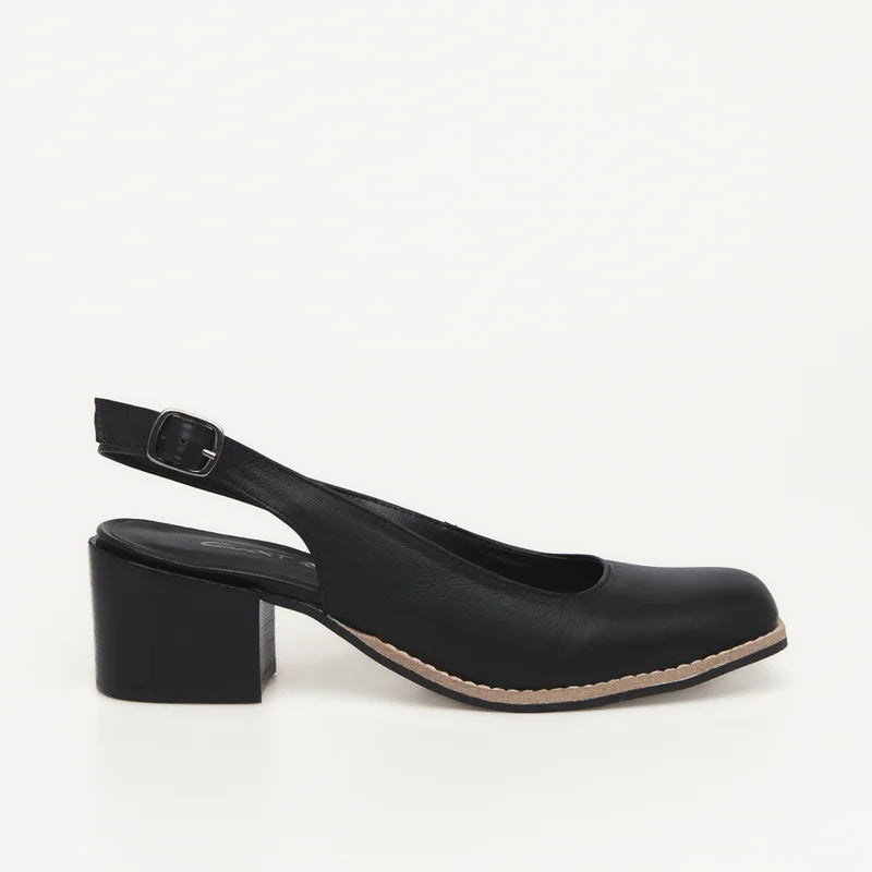 Ayla Leather Shoe - Black